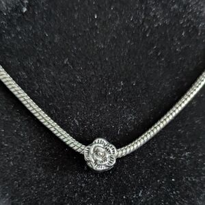 Delicate Silver Floral Bracelet Charm